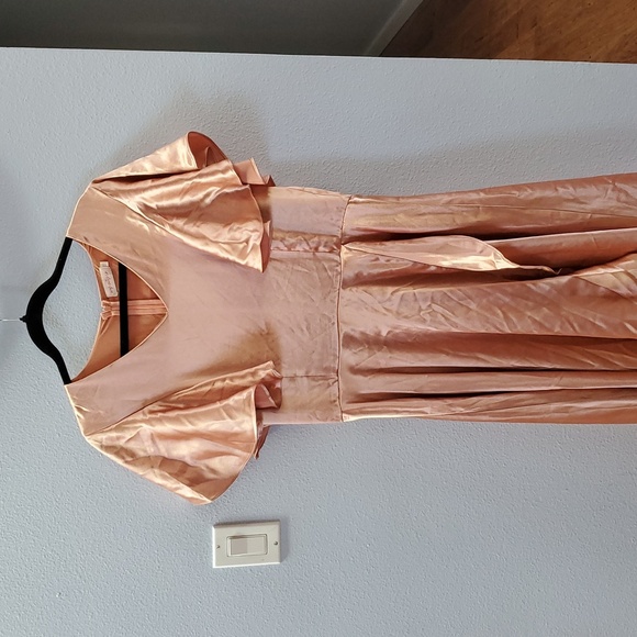 Ivy City Co Callie Peach Faux Wrap Dress - Picture 2 of 9